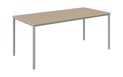 JPT 180 Jídelní stůl 1800 x 800 mm, deska bříza irská / podnož stříbrná